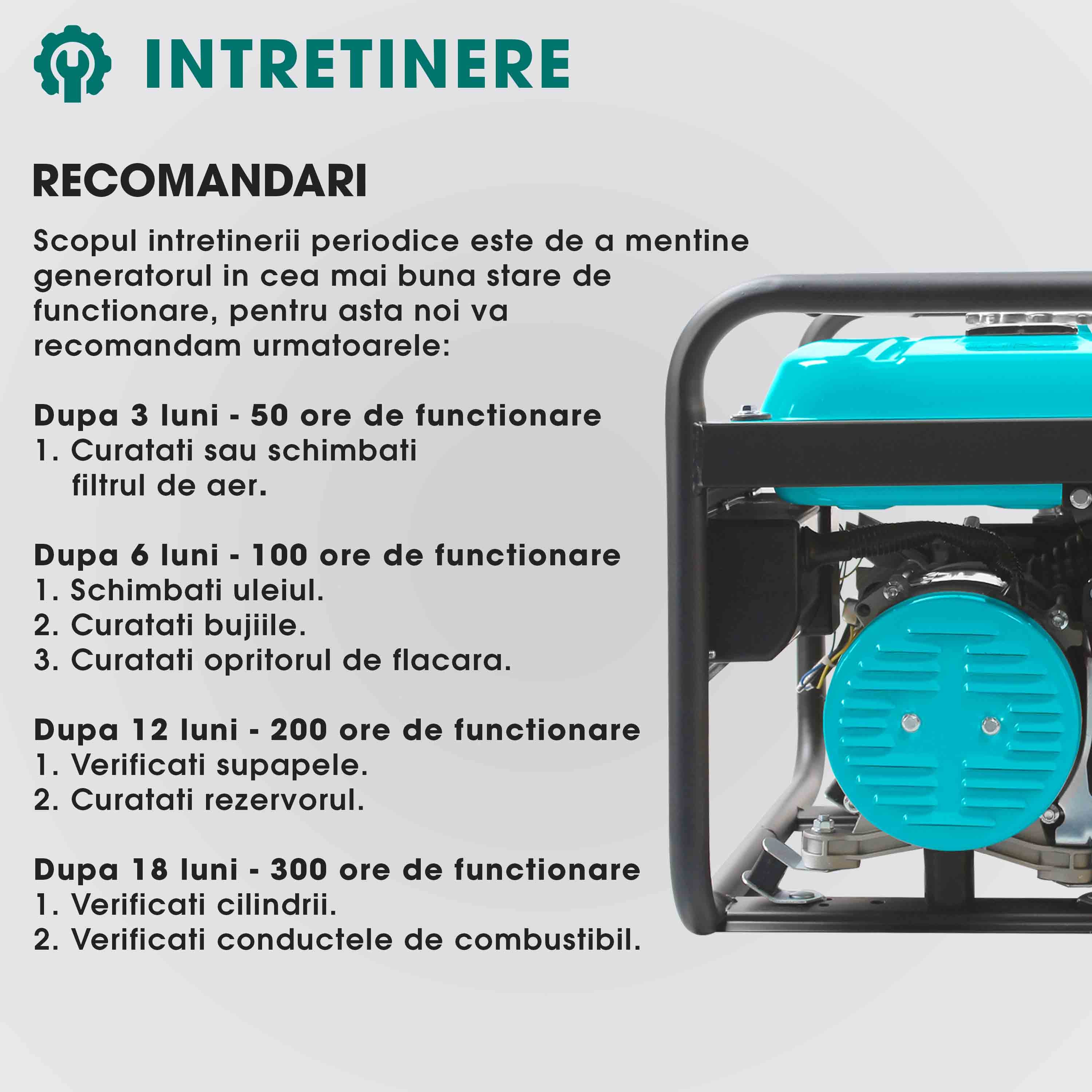Generator curent electric profesional Herrgut pe benzina, GPL, gaz natural, putere maxima 3500 W (nominala 3.2kW), AVR, stabilizator de tensiune, motor 7 CP, bobinaj 100% cupru