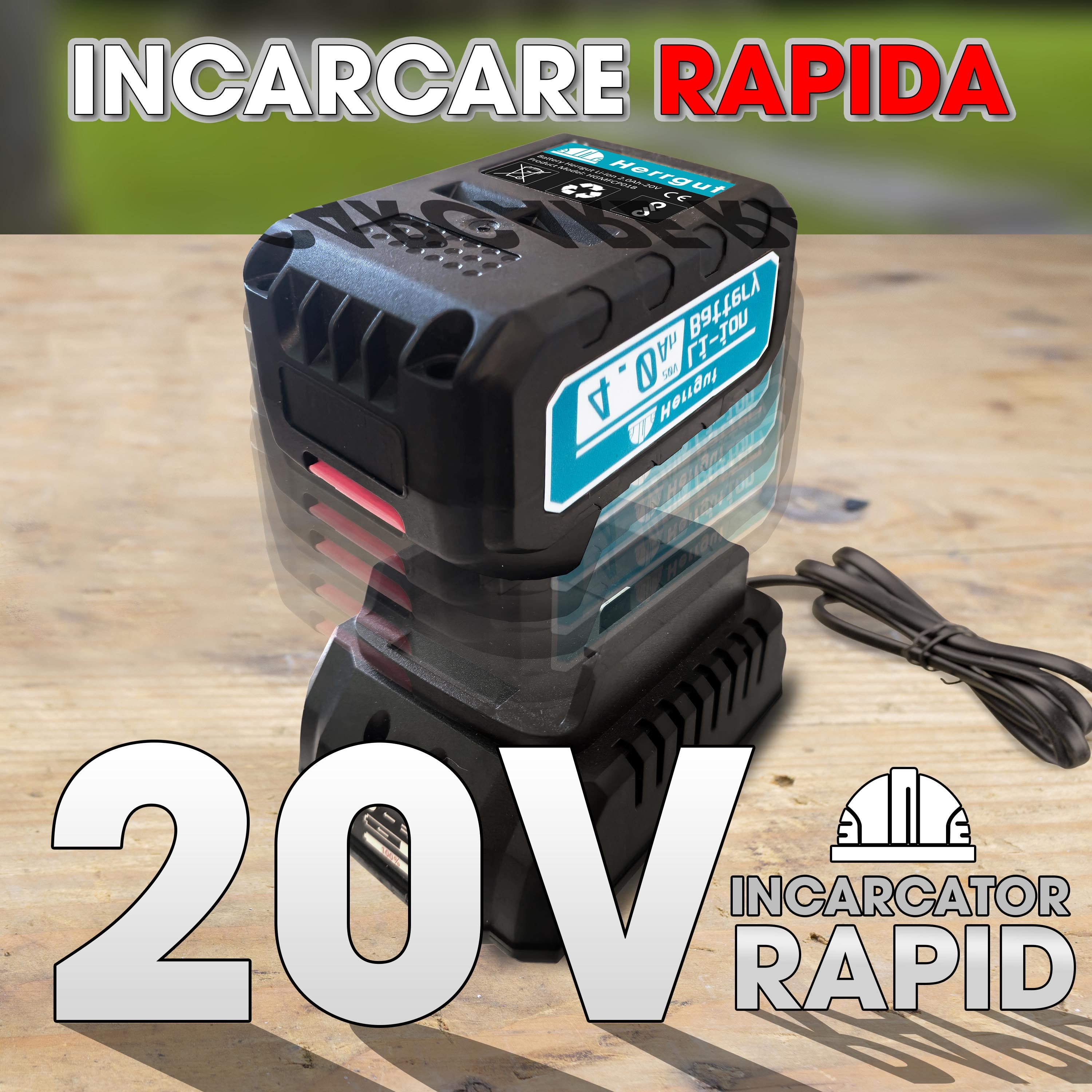 Mini fierastrau electric cu lant Herrgut, motor fara perii, 8 inch, 1 x baterie 4000 mAh, lant extra de 6 inch, baterie extra 2000 mAh fast charging, pe acumulator, cu sistem de lubrifiere, albastru/negru, (mini drujba)