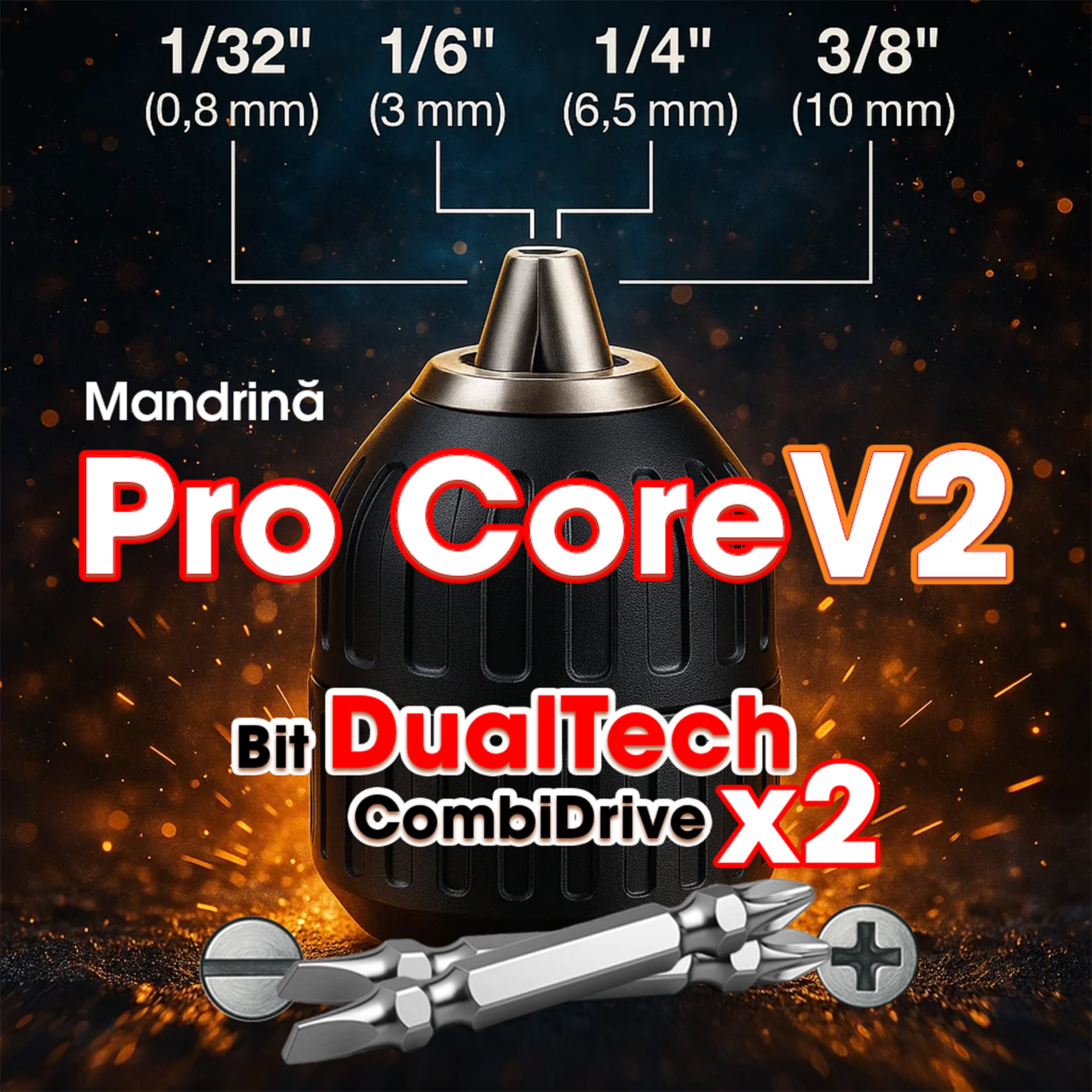 Masina de gaurit si insurubat Herrgut Professional, 2000 mAh Li-Ion, 32 accesorii, 2 trepte 400/1400 RPM, imbinare 35Nm, mandrina rapida 0.8-10mm, pe acumulator (bormasina)