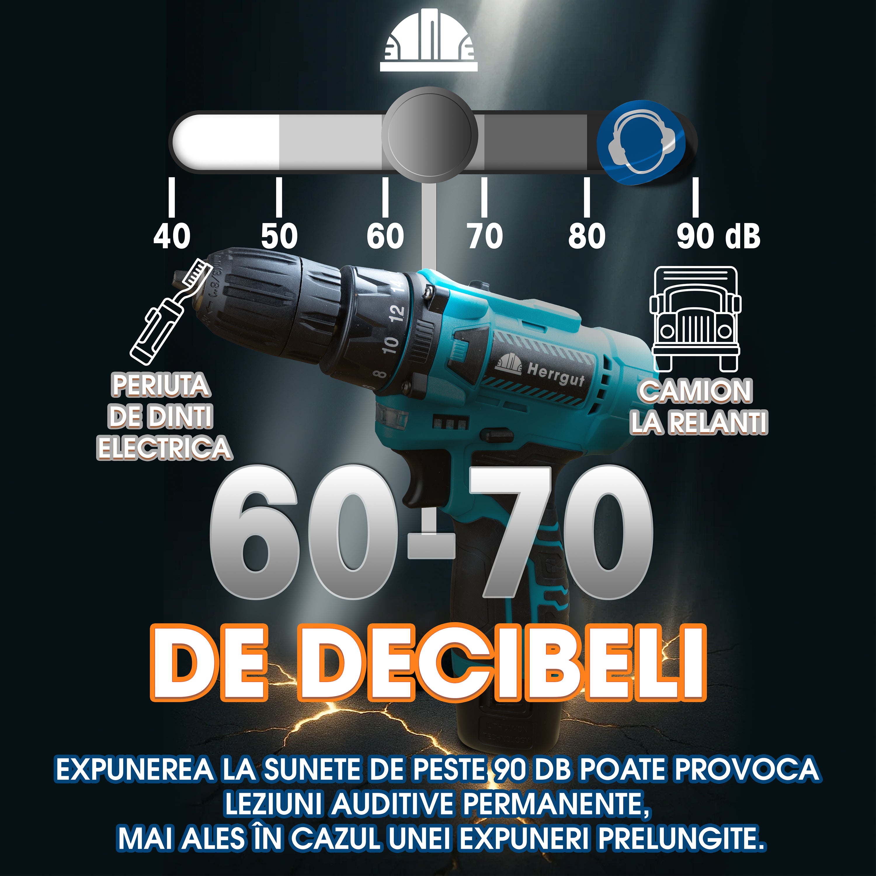 Masina de gaurit si insurubat (bormasina) Herrgut Universal cu acumulator 1.5Ah Li-Ion, 30Nm, 2 trepte 400/1400 RPM, mandrina rapida 0.8-10mm, 25 accesorii, cutie bmc